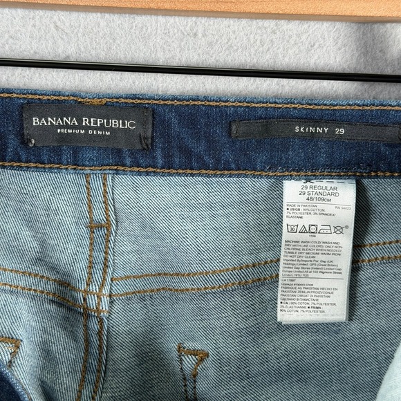 Banana Republic Womens Skinny Zero GR Indigo Premium Denim Jeans Size 29 - Picture 9 of 14